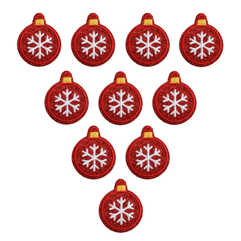 Wholesale Colorful Light Strip Embroidered Cloth Patch Christmas Patch